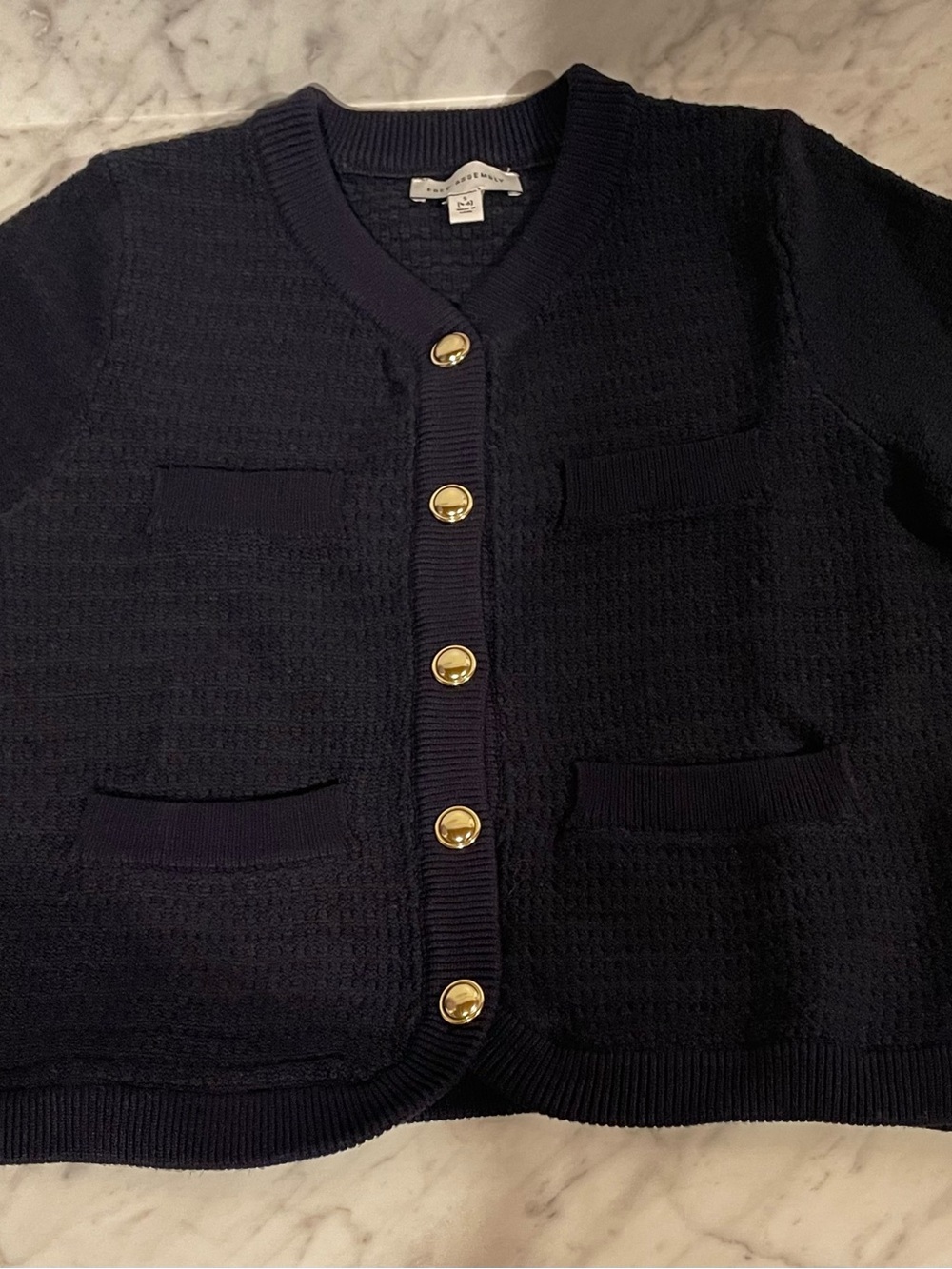 Free Assembly Structured Cardigan Navy -S